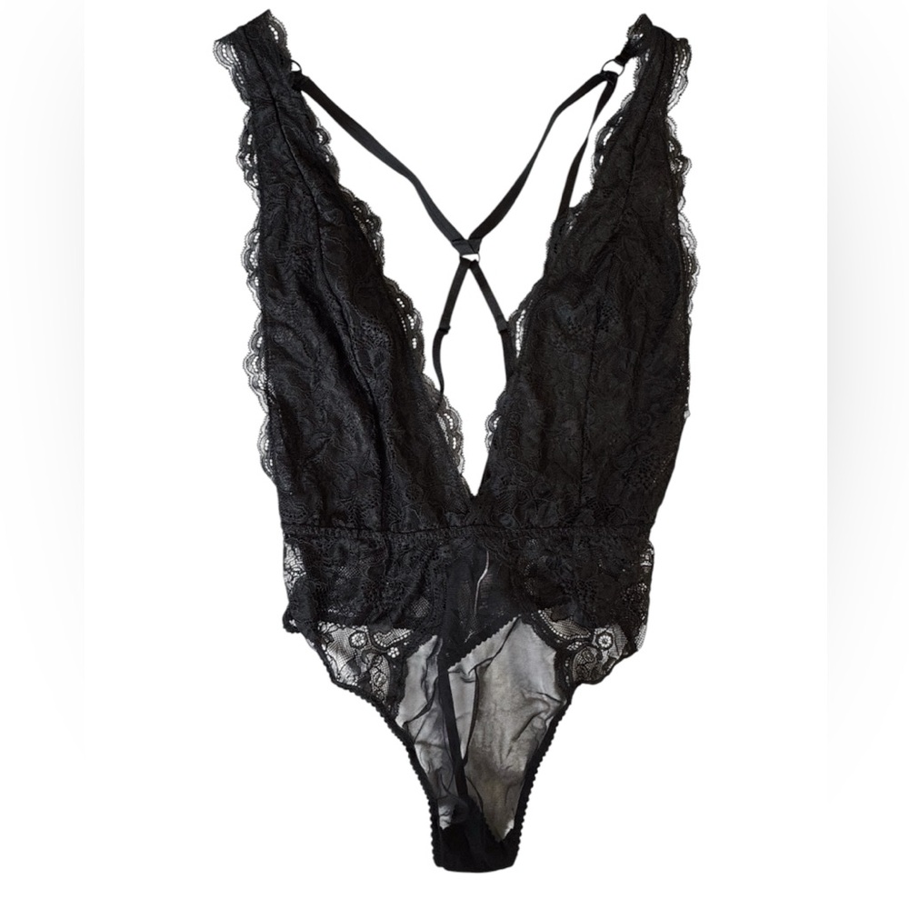 Victoria’s Secret Lace & Rhinestone Plunge Teddy NWOT